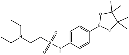 Ethanesulfonamide, 2-(diethylamino)-N-[4-(4,4,5,5-tetramethyl-1,3,2-dioxaborolan-2-yl)phenyl]- 结构式