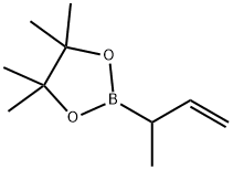 4,4,5,5-tetramethyl-2-(1-methyl-2-propenyl)-1,3,2-dioxaborolane 结构式