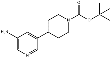 tert-butyl 4-(5-aminopyridin-3-yl)piperidine-1-carboxylate 结构式