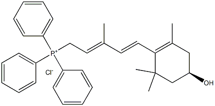 Phosphonium, [(2E,4E)-5-[(4R)-4-hydroxy-2,6,6-trimethyl-1-cyclohexen-1-yl]-3-methyl-2,4-pentadienyl]triphenyl-, chloride 结构式