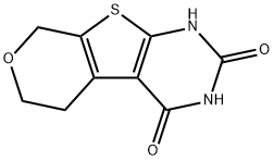 5,8-dihydro-6H-pyrano[4',3':4,5]thieno[2,3-d]pyrimidine-2,4-diol 结构式