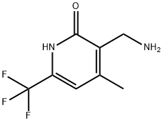 3-(Aminomethyl)-4-methyl-6-(trifluoromethyl)-2(1H)-pyridinone 结构式