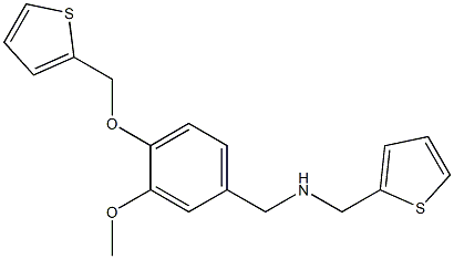 N-[3-methoxy-4-(2-thienylmethoxy)benzyl]-N-(2-thienylmethyl)amine 结构式