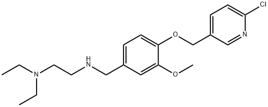 N-{4-[(6-chloro-3-pyridinyl)methoxy]-3-methoxybenzyl}-N-[2-(diethylamino)ethyl]amine 结构式