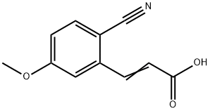 2-Propenoic acid, 3-(2-cyano-5-methoxyphenyl)- 结构式