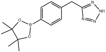 5-(4-(4,4,5,5-四甲基-1,3,2-二噁硼烷-2-基)苄基)-1H-四唑 结构式