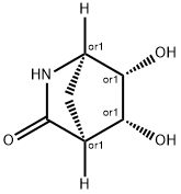 EXO-5,6-DIHYDROXY-2-AZABICYCLO[2.2.1]HEPTAN-3-ONE 结构式