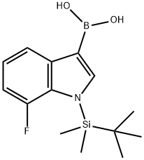 Boronic acid, [1-[(1,1-dimethylethyl)dimethylsilyl]-7-fluoro-1H-indol-3-yl]- (9CI) 结构式
