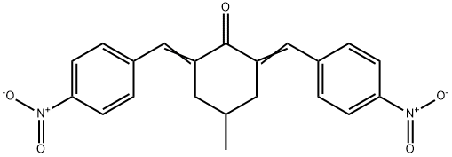 2,6-二(4-硝基苯亚甲基)-4-甲基环己酮 结构式