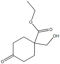 ethyl 1-(hydroxymethyl)-4-oxocyclohexane-1-carboxylate 结构式