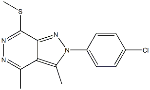 2-(4-chlorophenyl)-3,4-dimethyl-2H-pyrazolo[3,4-d]pyridazin-7-yl methyl sulfide 结构式