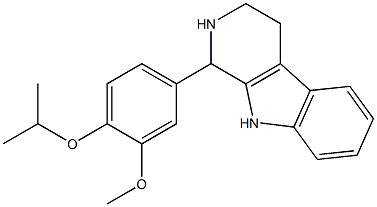 1-(4-isopropoxy-3-methoxyphenyl)-2,3,4,9-tetrahydro-1H-beta-carboline 结构式