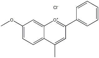 4-methyl-7-methoxyflavylium chloride 结构式