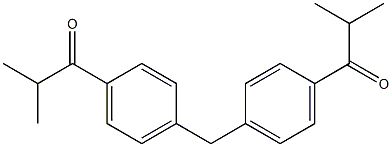 2-methyl-1-(4-{[4-(2-methylpropanoyl)phenyl]methyl}phenyl)propan-1-one 结构式