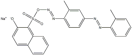Naphthalenesulfonic acid, 2-hydroxy-1-[[2-methyl-4-[(2-methylphenyl)azo]phenyl]azo]-, monosodium salt 结构式