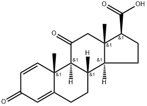 3,11-Dioxoandrosta-1,4-diene-17-carboxylic acid 结构式