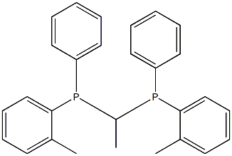 REL-(+)-1,2-双((R)-苯基(邻甲苯基)膦基)乙烷 结构式