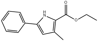 Ethyl 3-methyl-5-phenyl-1H-pyrrole-2-carboxylate 结构式