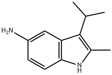 1H-Indol-5-amine, 2-methy-3-(1-methylethyl)- 结构式