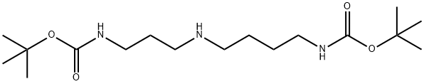 13-Oxa-2,6,11-triazapentadecanoic acid, 14,14-dimethyl-12-oxo-,1,1-dimethylethyl ester 结构式