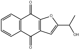 2-(1-HYDROXYETHYL)BENZO[F]BENZOFURAN-4,9-DIONE 结构式