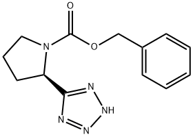 benzyl (R)-2-(2H-tetrazol-5-yl)pyrrolidine-1-carboxylate 结构式