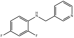 2,4-二氟-N-[(吡啶-3-基)甲基]苯胺 结构式