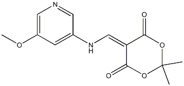 5-[(5-METHOXY-PYRIDIN-3-YLAMINO)-METHYLENE]-2,2-DIMETHYL-[1,3]DIOXANE-4,6-DIONE 结构式