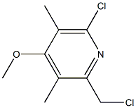 2-氯甲基-3,5-二甲基-4-甲氧基-6-氯吡啶 结构式