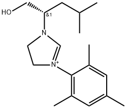 (S)-3-(1-hydroxy-4-methylpentan-2-yl)-1-mesityl-4,5-dihydro-1H-imidazol-3-ium hexafluorophosphate(V) 结构式
