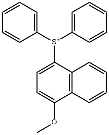 (4-methoxy-1-naphthalenyl)diphenylsulfonium 结构式