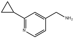 (2-cyclopropylpyridin-4-yl)methanamine 结构式