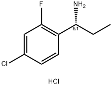 (R)-1-(4-Chloro-2-fluoro-phenyl)-propylamine hydrochloride 结构式