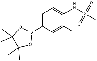 3-氟-4-(甲基磺酰氨基)苯基硼酸频哪醇酯 结构式