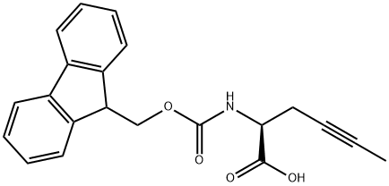 FMOC-(S)-2-AMINOHEX-4-YNOIC ACID 结构式
