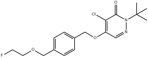 2-tert-butyl-4-chloro-5-({4-[(2-fluoroethoxy)methyl]phenyl}methoxy)-2,3-dihydropyridazin-3-one 结构式