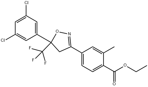 ethyl 4-(5-(3,5-dichlorophenyl)-5-(trifluoromethyl)-4,5-dihydroisoxazol-3-yl)-2-methylbenzoate 结构式