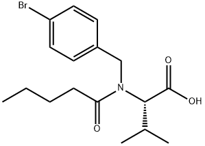 N-(4-bromobenzyl)-N-pentanoyl-L-valine 结构式