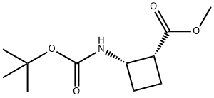 methyl (1R,2S)-2-(tert-butoxycarbonylamino)cyclobutanecarboxylate 结构式