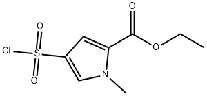 乙基 4-(氯磺酰)-1-甲基-1H-吡咯-2-甲酸基酯 结构式