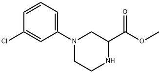 METHYL 4-(3-CHLOROPHENYL)PIPERAZINE-2-CARBOXYLATE 结构式