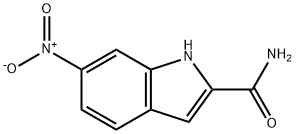 6-硝基-1H-吲哚-2-甲酰胺 结构式