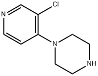1-(3-氯吡啶-4-基)哌嗪 结构式
