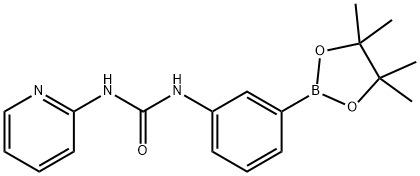 3-(吡啶-2-基脲基)苯硼酸频哪醇酯 结构式