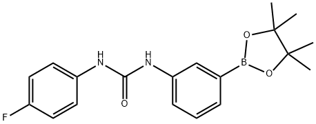 3-(4-氟苯基脲基)苯硼酸频哪醇酯 结构式