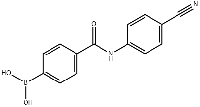 4-(4-氰基苯基氨基甲酰基)苯基硼酸 结构式