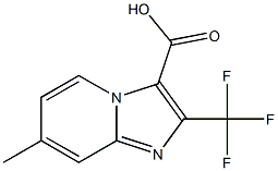 7-甲基-2-(三氟甲基)咪唑并[1,2-A]吡啶-3-羧酸 结构式