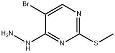 5-溴-4-肼基-2-(甲硫基)嘧啶 结构式