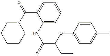 2-(4-methylphenoxy)-N-[2-(1-piperidinylcarbonyl)phenyl]butanamide 结构式