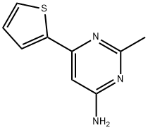 2-甲基-6-(噻吩-2-基)嘧啶-4-胺 结构式